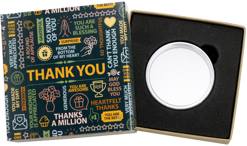 SilverTowne Natural Kraft Paper Gift Box with Thank You! Box Sleeve